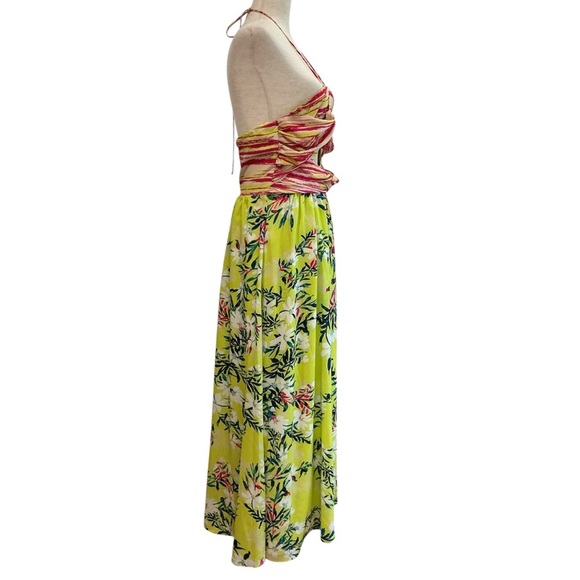 One33 Social Floral Halter Maxi Dress Size 6 - Picture 5 of 16